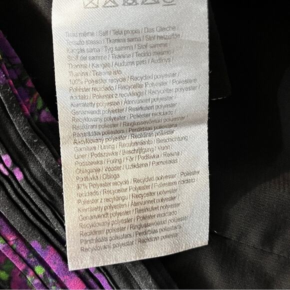 AMUR Giulia Floral fitted Mini dress black purple - 2 - Picture 12 of 12